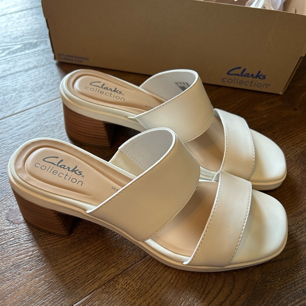 Clarks Jaylan Dusk Off White Leather Footwear